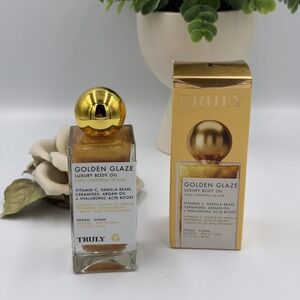 TRULY Golden Glaze Luxury Body Oil NEW 3.1 oz Beauty Moisturizer Vitamin C Vegan